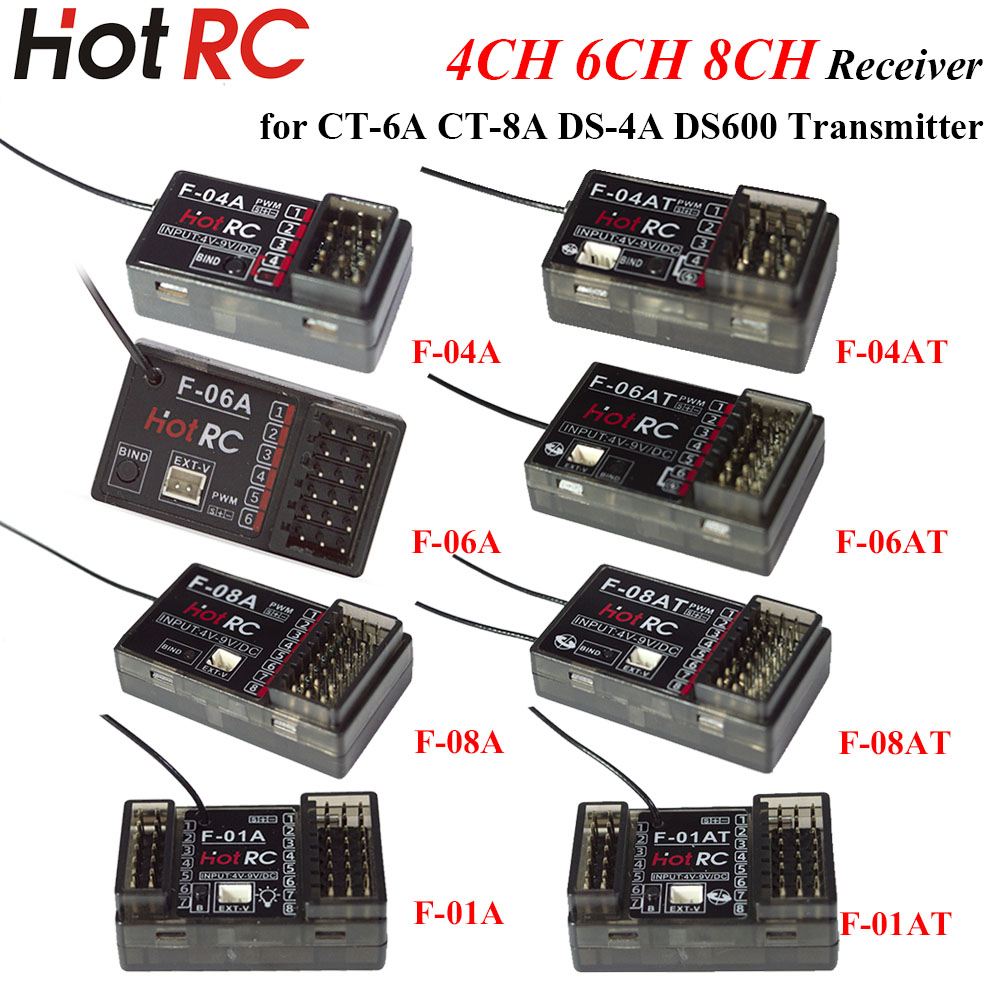 Radio Transmitter 2.4Ghz - HOTRC 2.4Ghz 4/6/8 ช่องสัญญาณ F-04A F-06AT