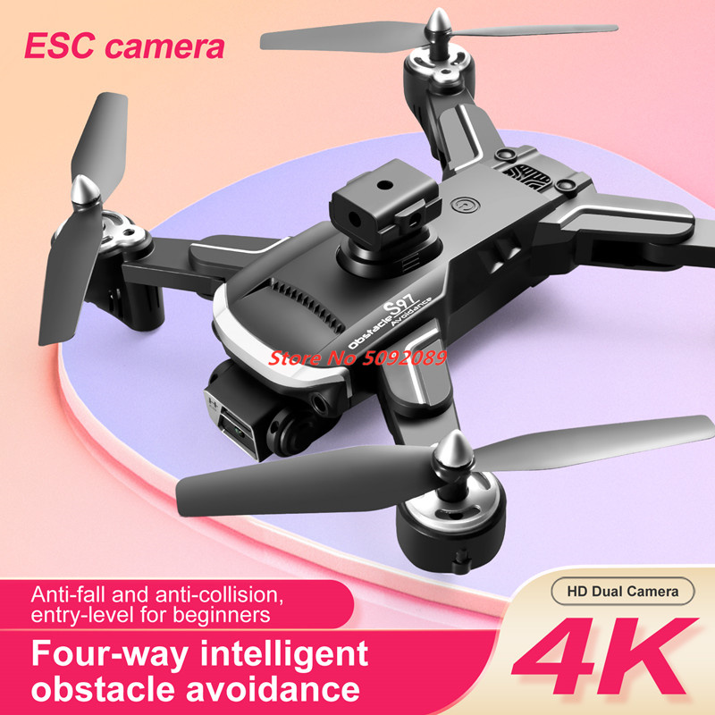 4 In 1 Esc - โดรนบังคับวิทยุแบบพับได้ ระบบหลีกเลี่ยงสิ่งกีดขวาง 4 ทิศทาง ระดับมืออาชีพ พร้อมกล้อง