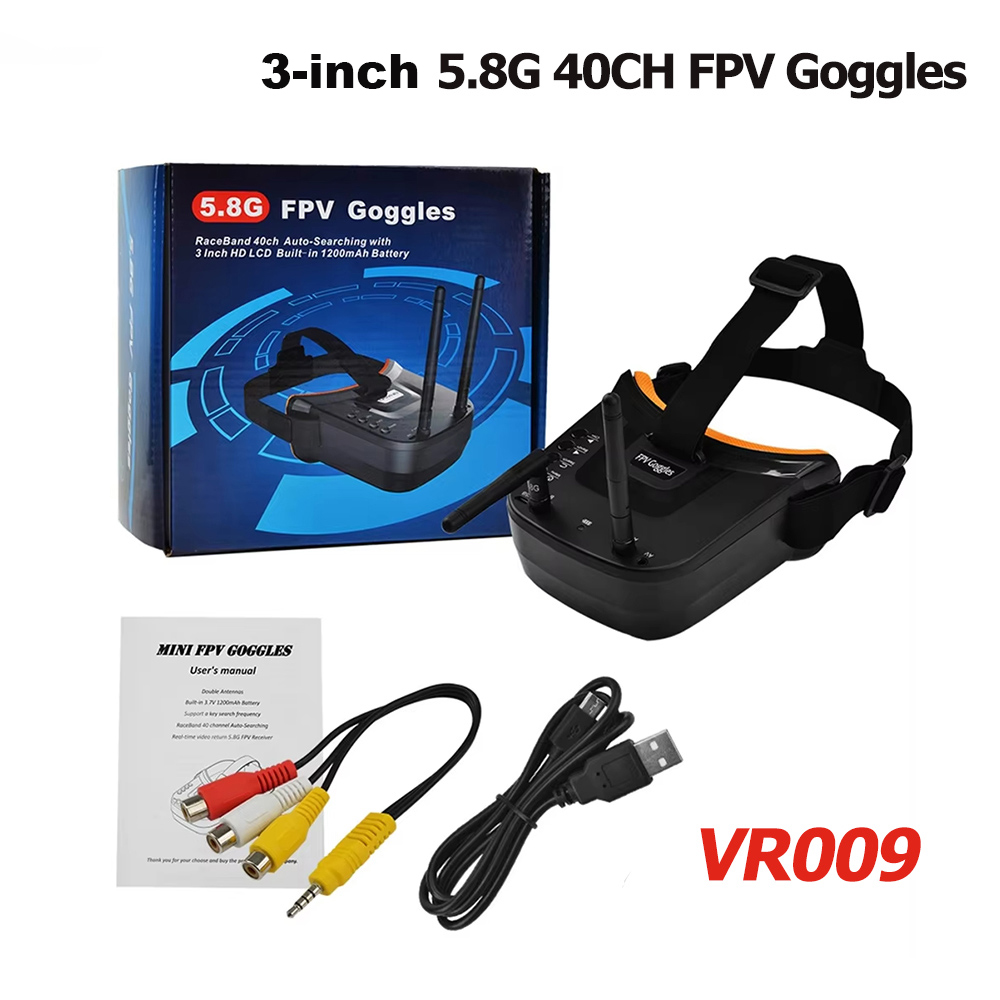 Fpv Goggles - แว่นตา VR009 FPV สำหรับถ่ายวิดีโอ หน้าจอ LCD