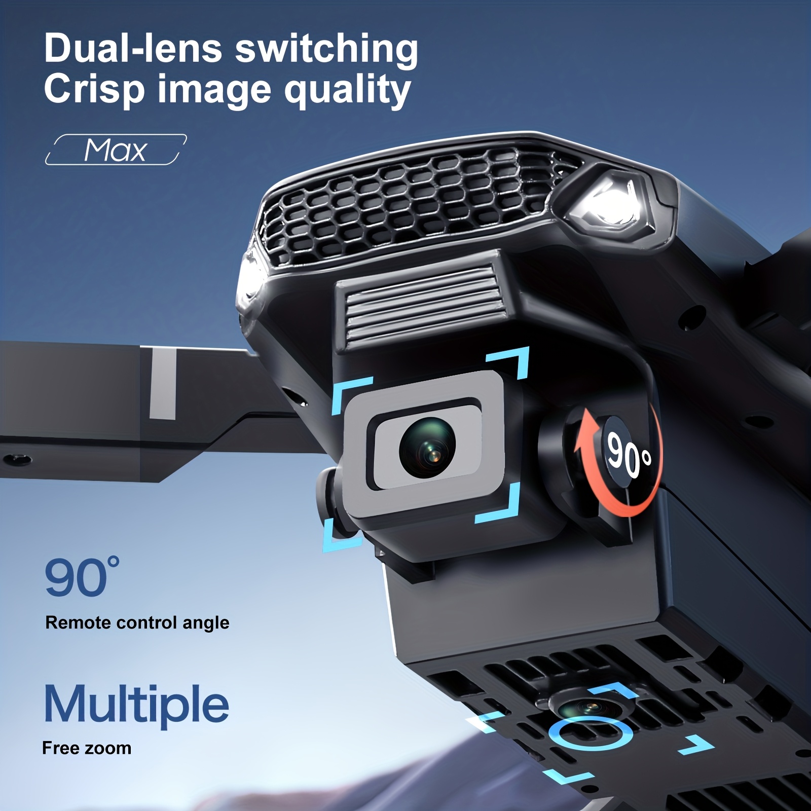 โดรนพับได้รุ่นอัปเกรด E88 PRO  - Brushed Drone Motor บทวิจารณ์และราคา