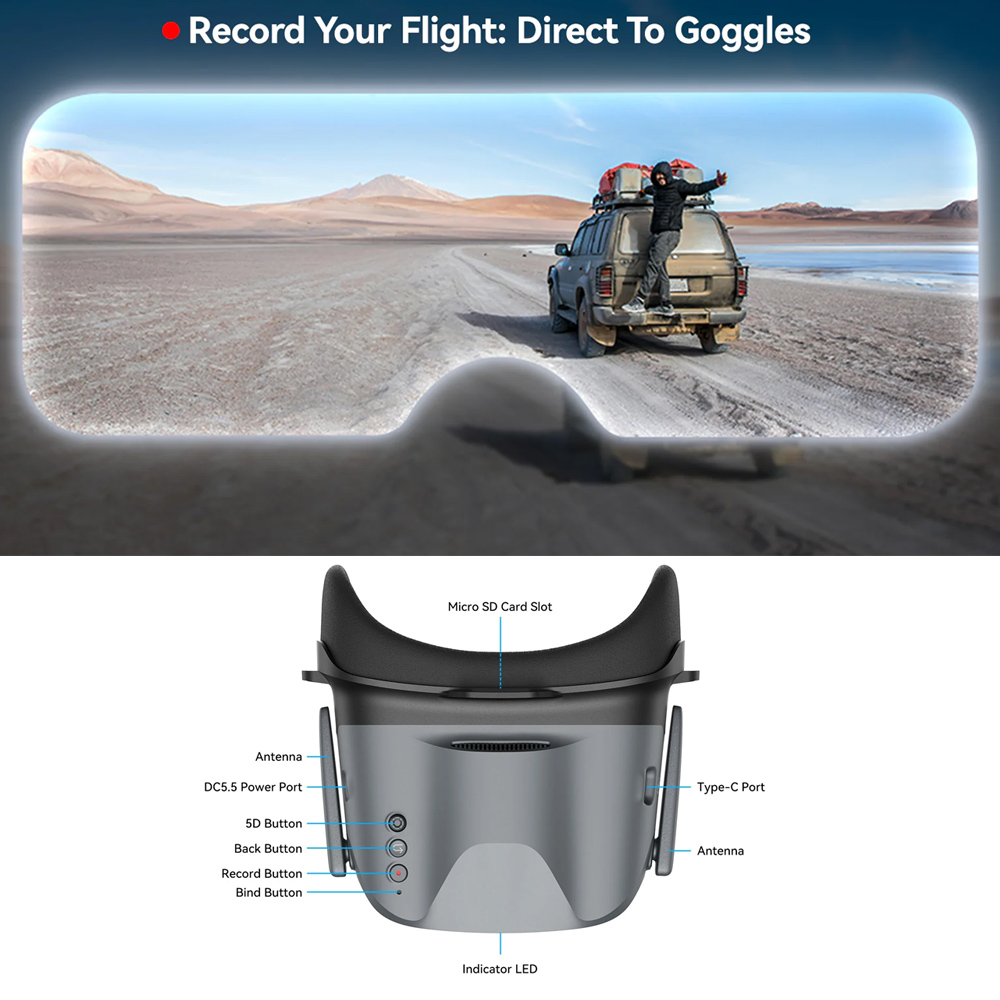 แว่นตา FPV BETAFPV VR04 รุ่น H - Fpv Goggles บทวิจารณ์และราคา