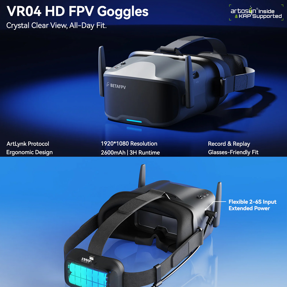 แว่นตา FPV BETAFPV VR04 รุ่น H - Fpv Goggles บทวิจารณ์และราคา
