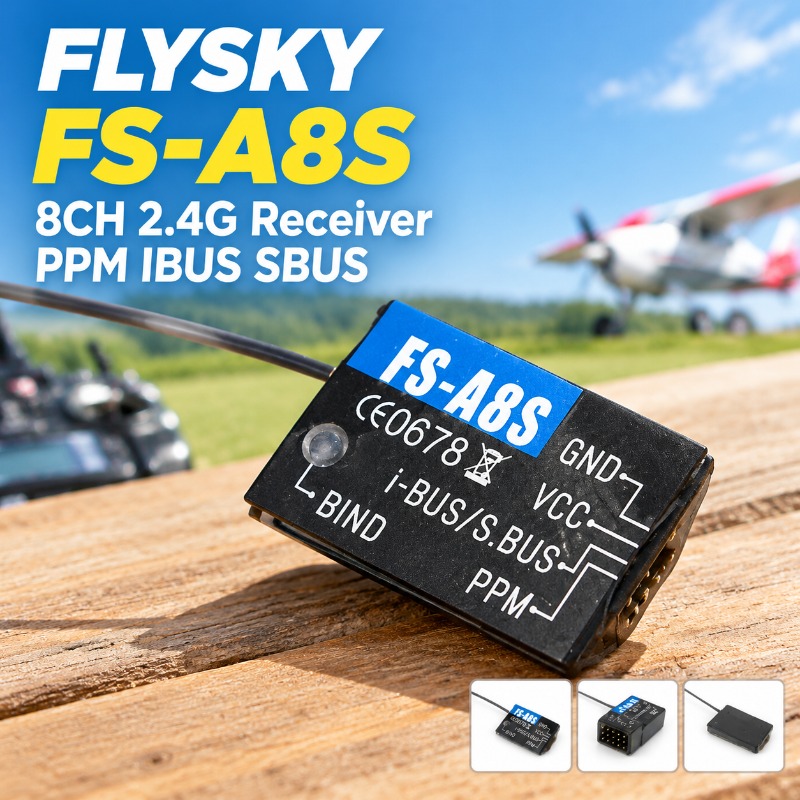 FS-A8S 2.4G 8CH ตัวรับสัญญาณ R - Mini Drone บทวิจารณ์และราคา