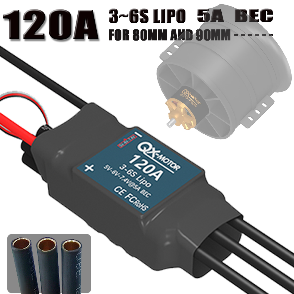 QX-MOTOR 120A ESC 5A BEC 3-6S  - Lipo Battery 6S บทวิจารณ์และราคา