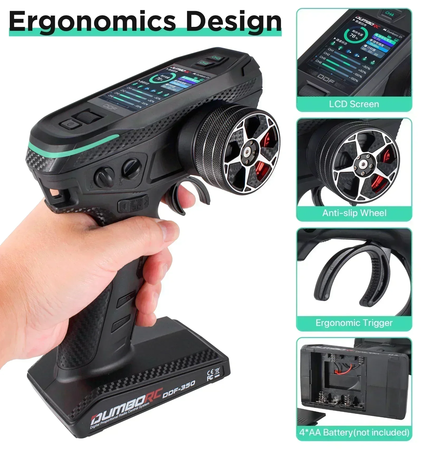 DUMBORC 10CH DDF-350 RC รีโมทค - Radio Transmitter 2.4Ghz บทวิจารณ์และราคา