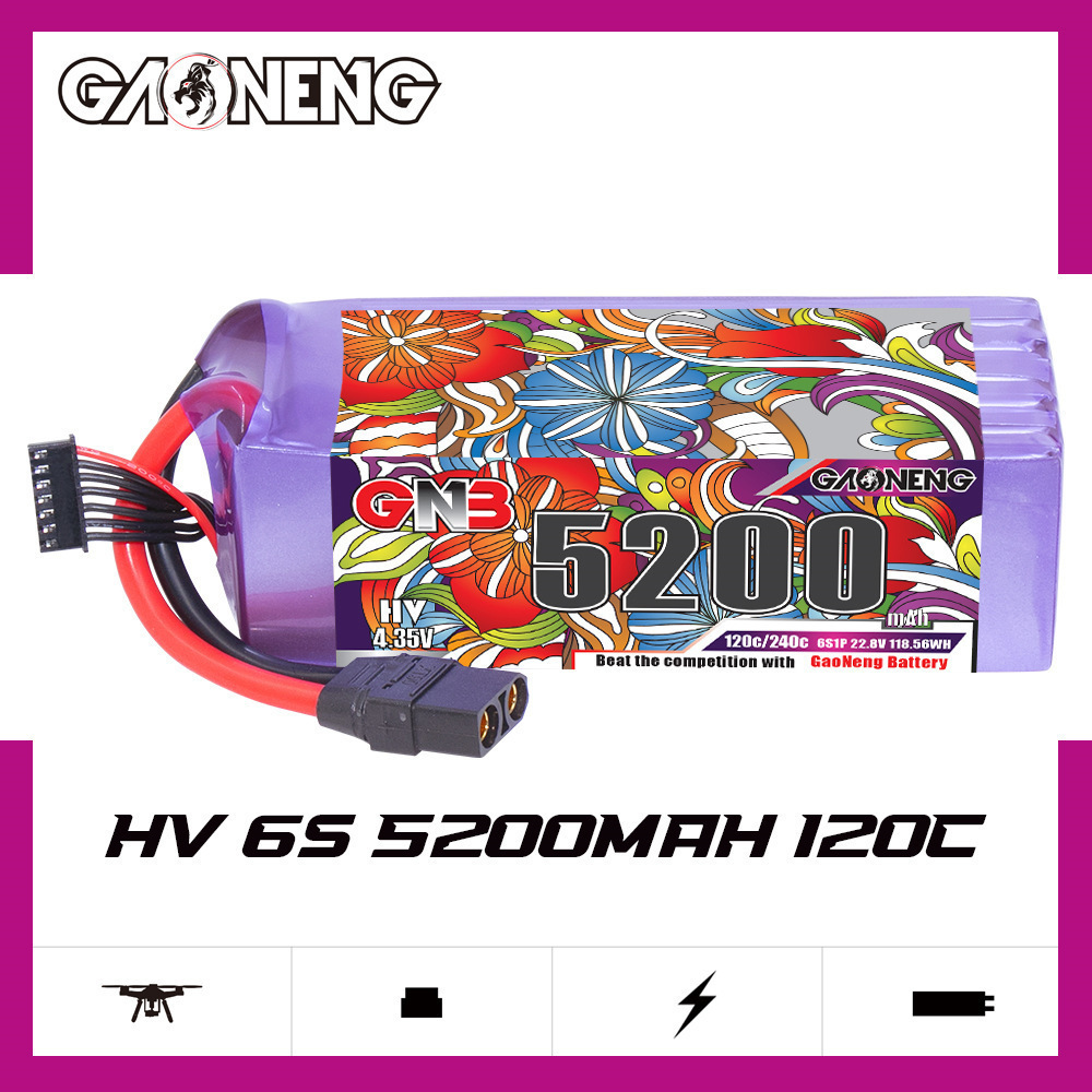 แบตเตอรี่ลิโพ GNB 6S 22.8V 300 - Lipo Battery 6S บทวิจารณ์และราคา